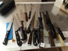 LOTS OF KNIVES! KITCHEN, ENGLISHMAN, LARGE AND SMALL, SHARP