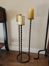 Triple Twisted Metal Votive Candle Holder