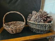 SUPER LARGE INTRIGUING PINECONES AND BASKETS