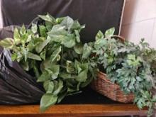 Baskets and Artificial Greenery