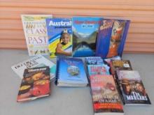 Book grouping, including Texas Boots and William Johnstone novels.