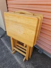 WOODEN TV TABLE TRAYS