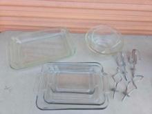 PYREX, ANCHOR HOCKING CASSAROLE SETS,AND VTG MIXEF PARTS, BOWLS