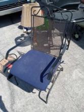 1 of 2 WROUGHT IRON SPRING LOADED CHAIR