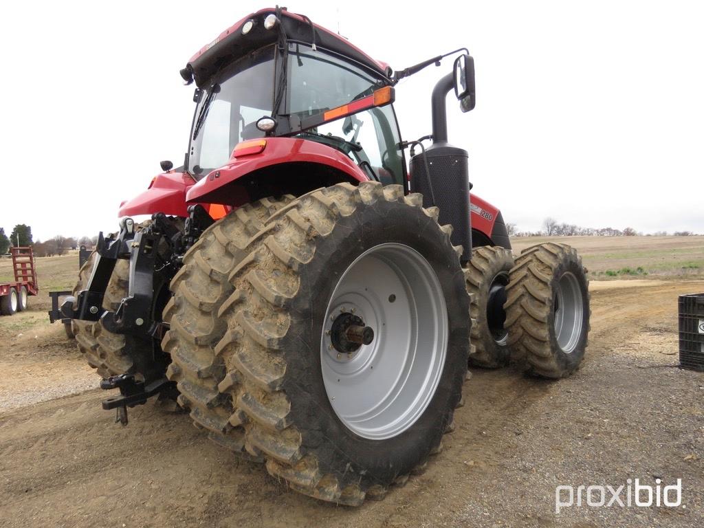 280 Case IH, MFWD, Deluxe Cab, Leather, 5 rem., Auto Trac, 716 hrs., 480/70R34 Frt. Duals, 520/85R46