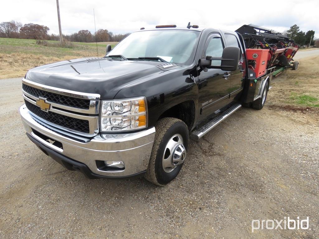 2013 Chevrolet 3500 LTZ, 4WD, Leather, Navigation, 72,000 mi., Fuel Tank, Air Comp., Tool Boxes