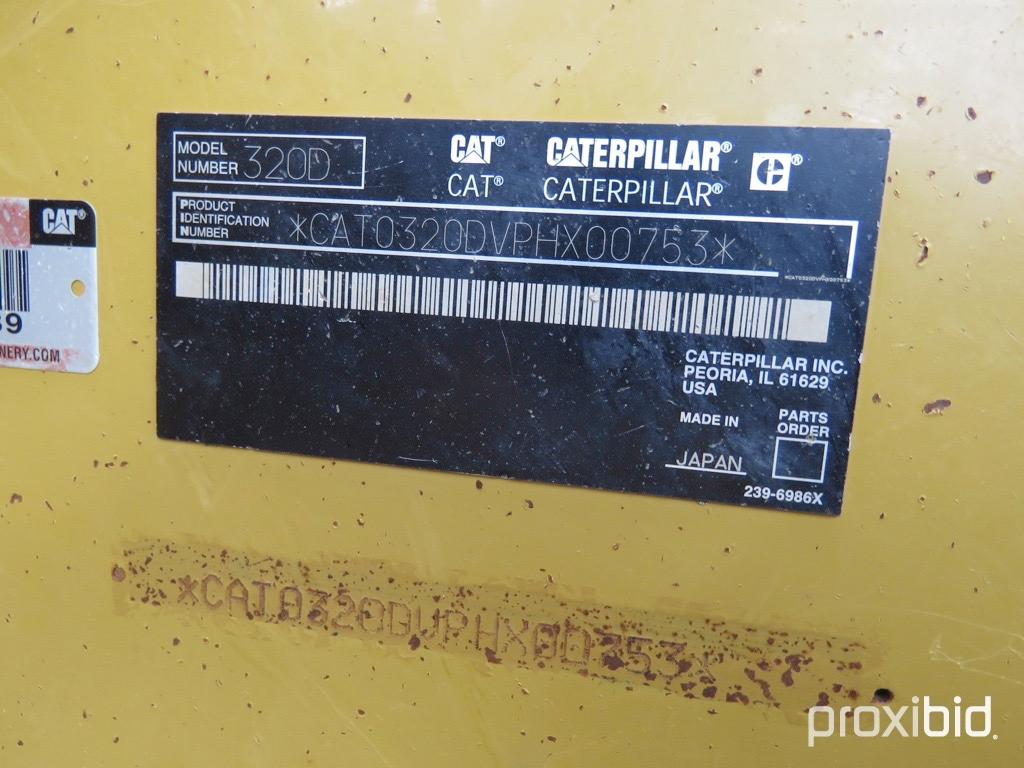 320DL Caterpillar Trackhoe, manual thumb,  4080 hrs., SN CAT0320 DVPHX00753