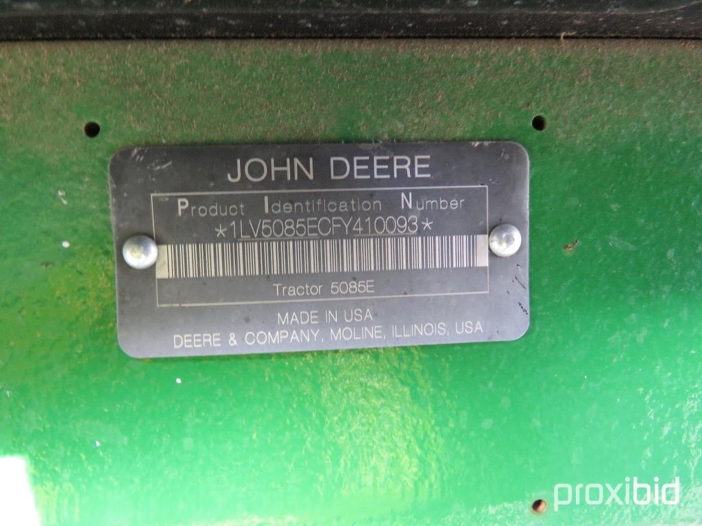 JOHN DEERE 5085E TRACTOR, O/S, MFWD, SN 1LV5085ECFY410093, 180 HRS.
