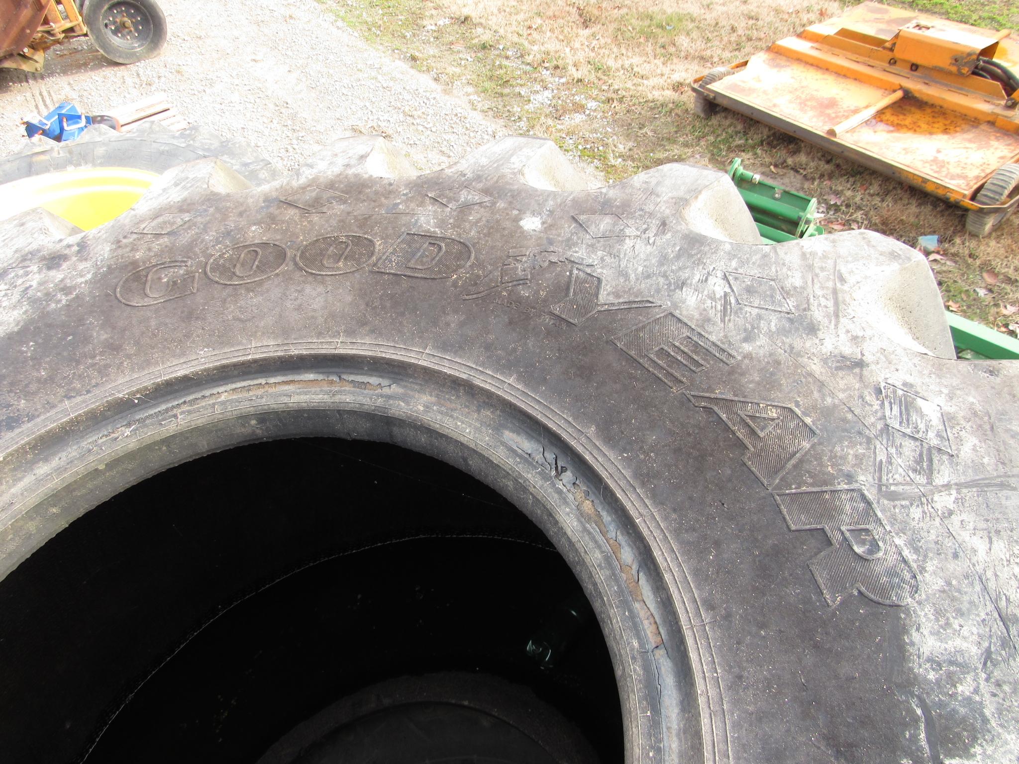 (2) Goodyear Floater Tires for Spreader Truck