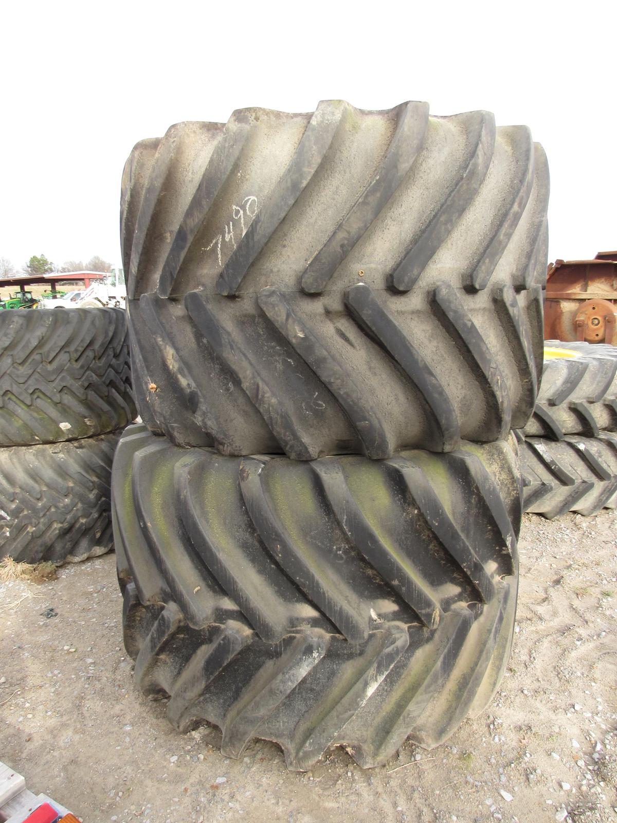 (2) Goodyear Floater Tires for Spreader Truck