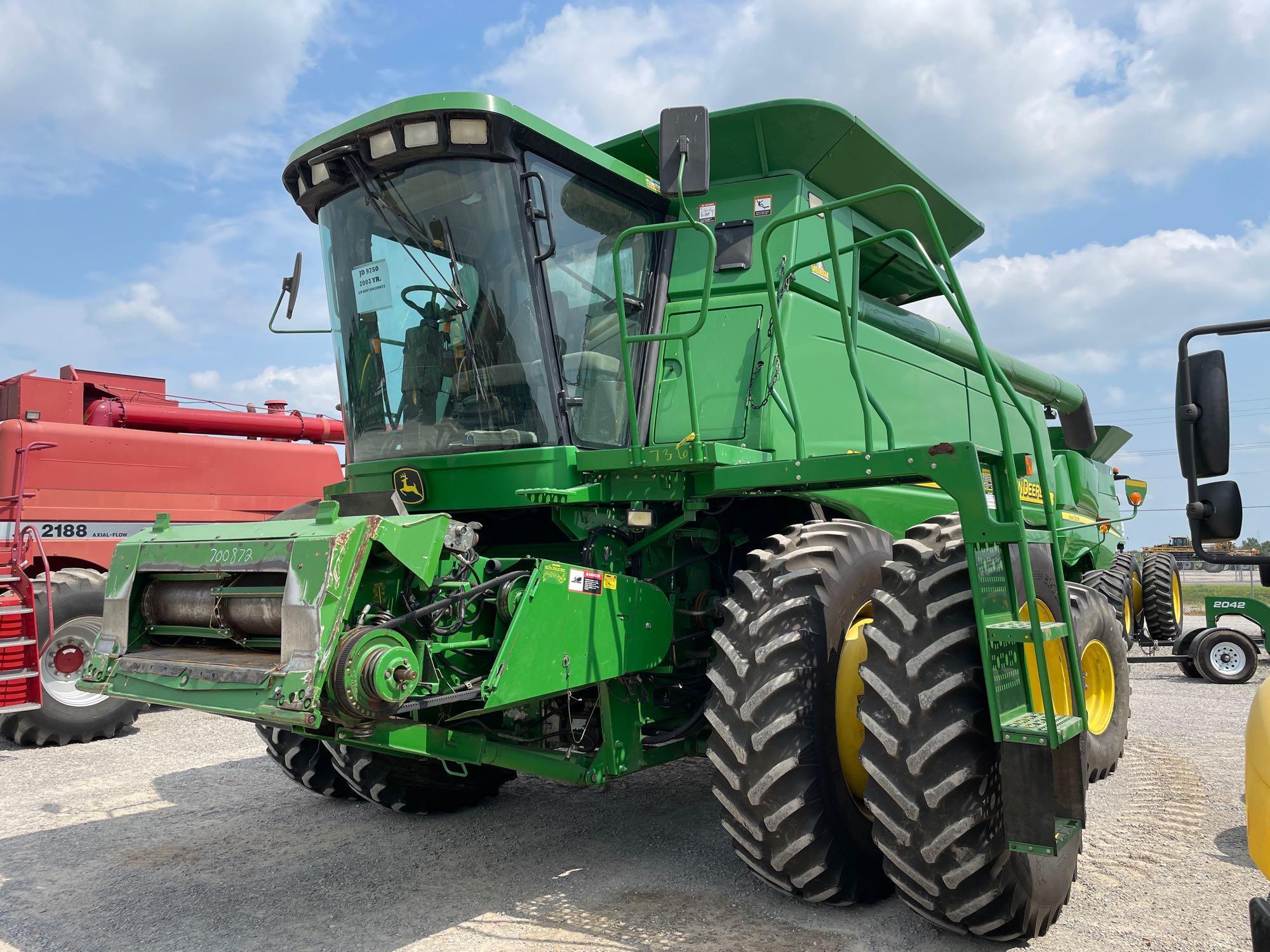 9750 STS JOHN DEERE COMBINE, 2003 YR.