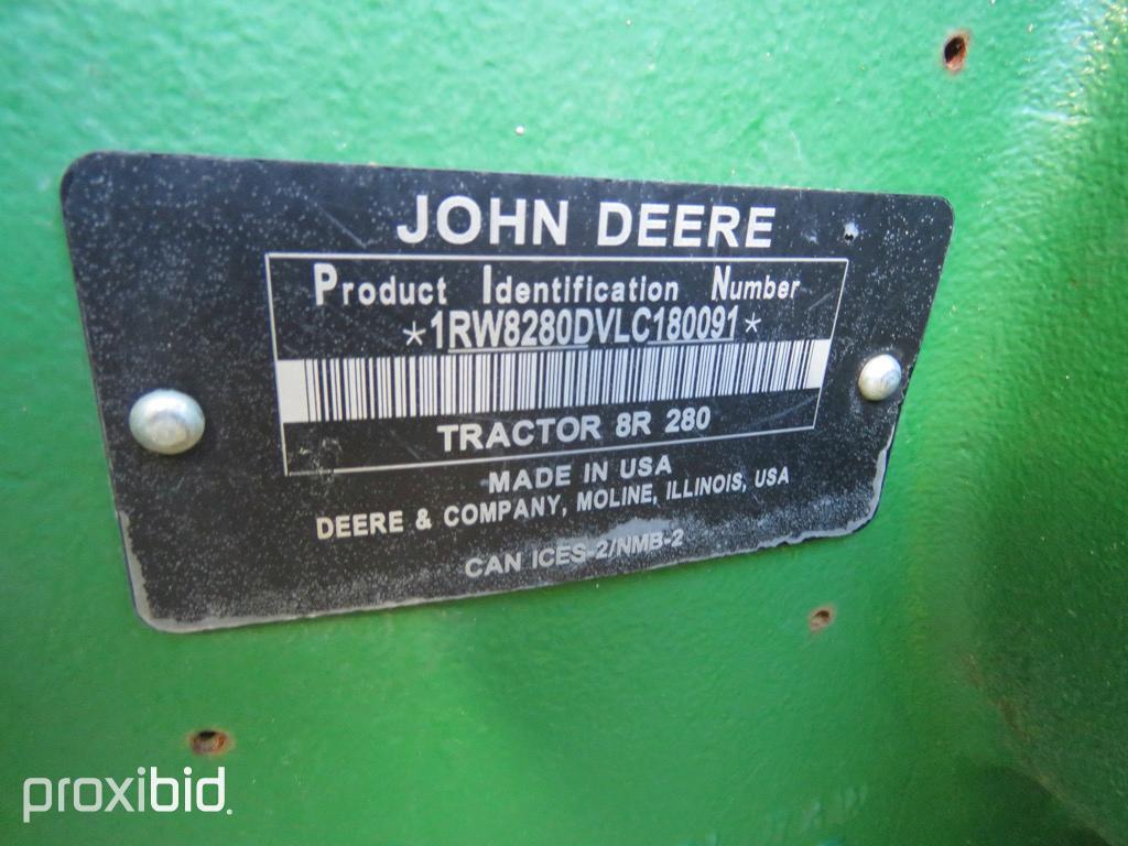 8R 280 JOHN DEERE TRACTOR, SN 180091