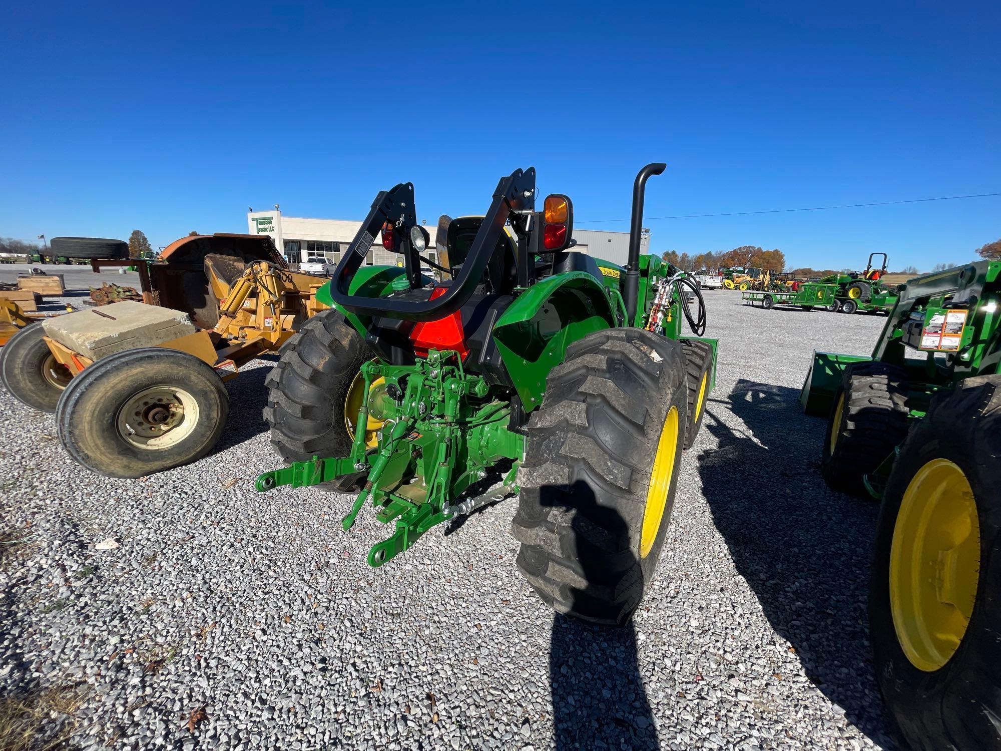 5055E JOHN DEERE TRACTOR, 520M LOADER, 2022 YR.