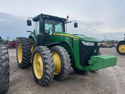 8285R JOHN DEERE TRACTOR, MFWD, 2012 YR.