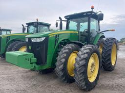 8285R JOHN DEERE TRACTOR, MFWD, 2012 YR.