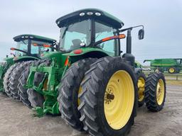 8285R JOHN DEERE TRACTOR, MFWD, 2012 YR.