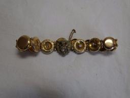Gold Lion's Head Bracelet