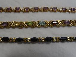 3 Vermeil Tennis Bracelets