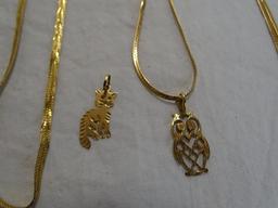 Gold Chain and Pendants