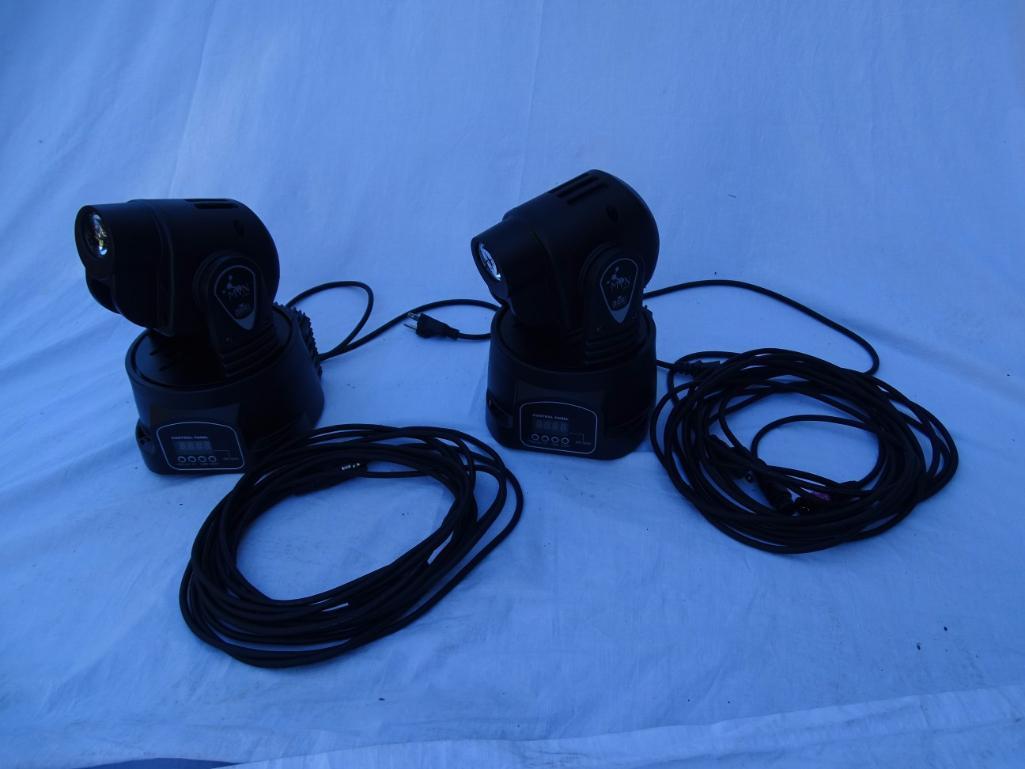 Pair of Moving Head Light Fixtures