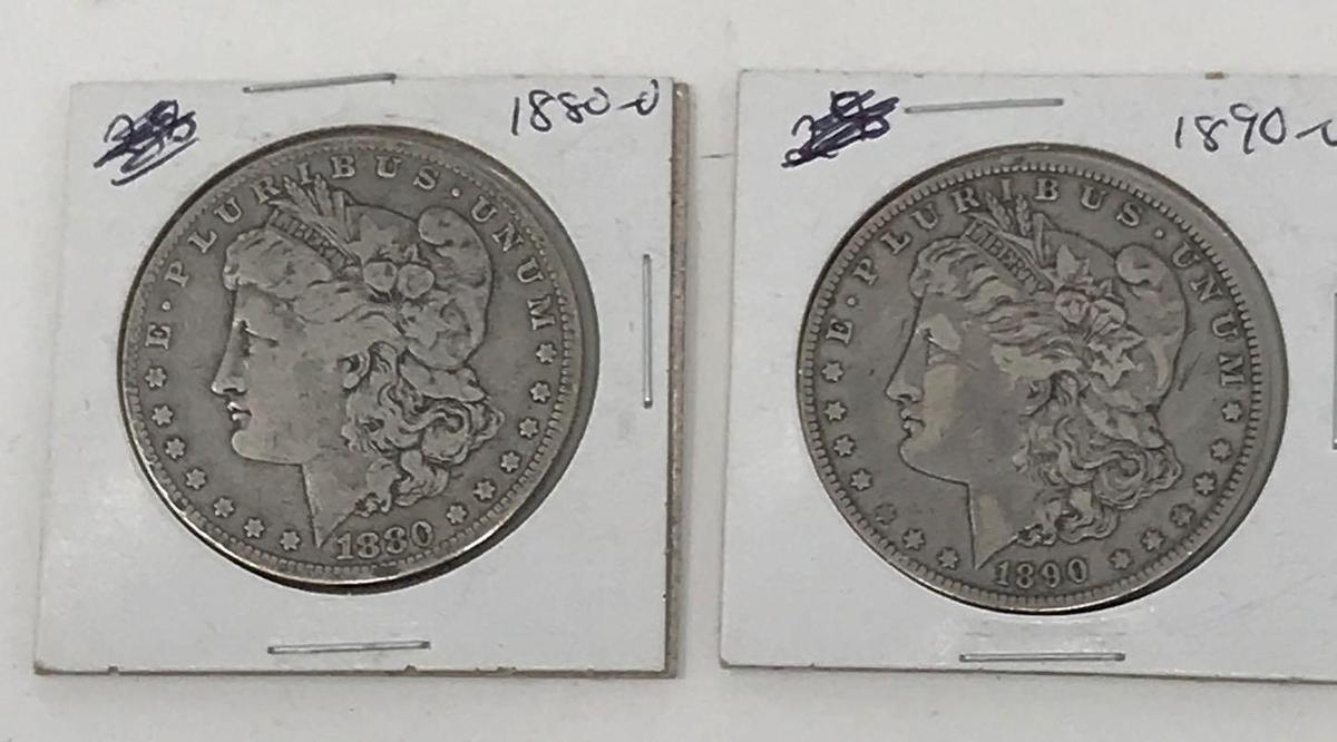 1880-O and 1890-O Morgan Dollars