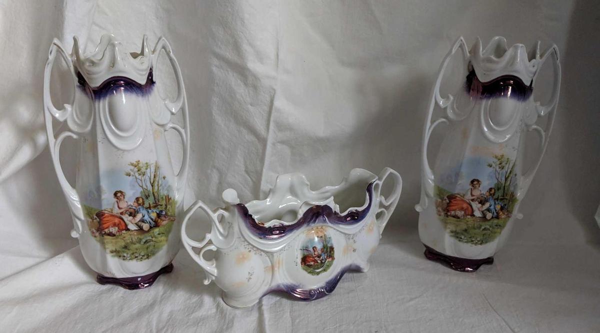 German porcelain center piece set