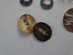 4 pair Southwest style earrings