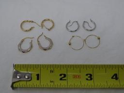 4 Pair hoop earrings