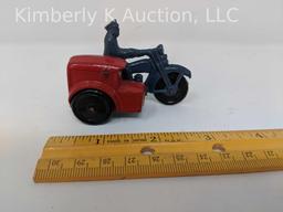 3 Cast metal toy motorcycles