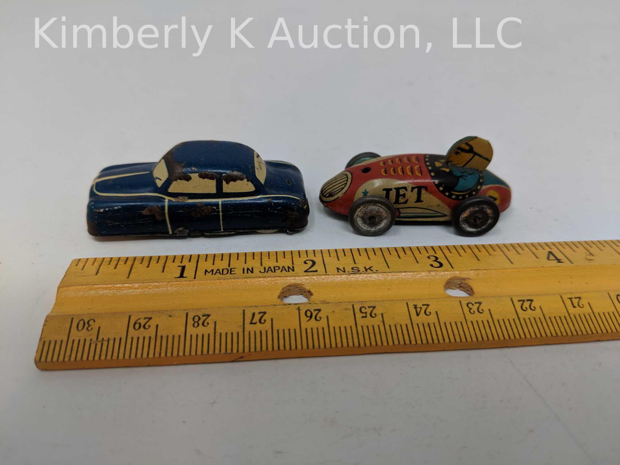 3 tin toy cars