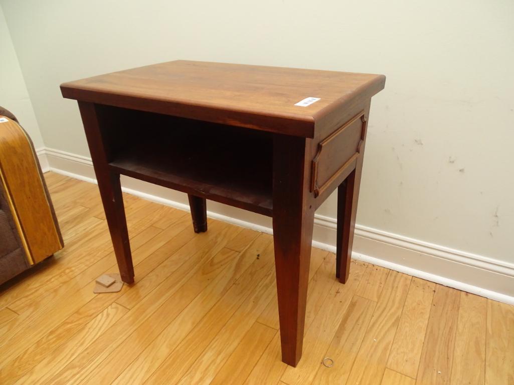 Panel decorated side table (PICK UP ONLY)