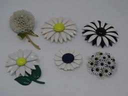Bold Floral Costume Pins