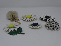 Bold Floral Costume Pins