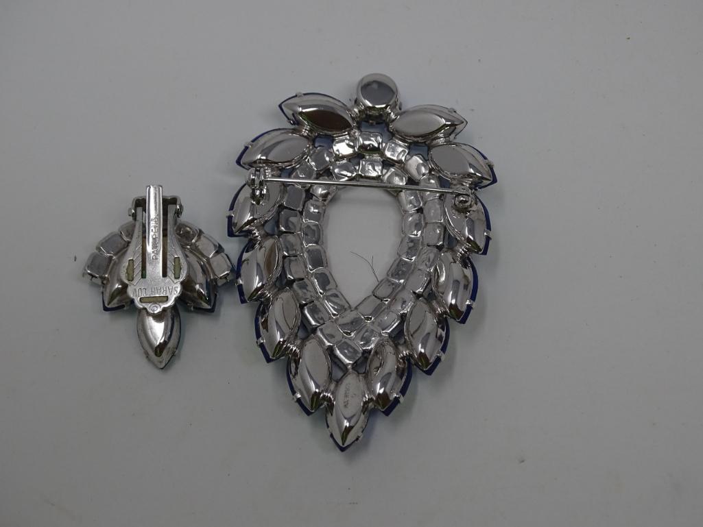 Rhinestone Brooches and Earrings