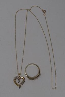 Gold Ring and Necklace