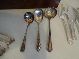 Silver Plated Flatware and Silver Chest