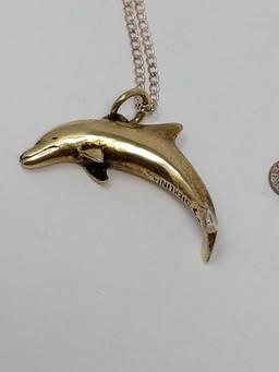 Tiffany & Co. Necklace and Sterling Dolphin Pendant