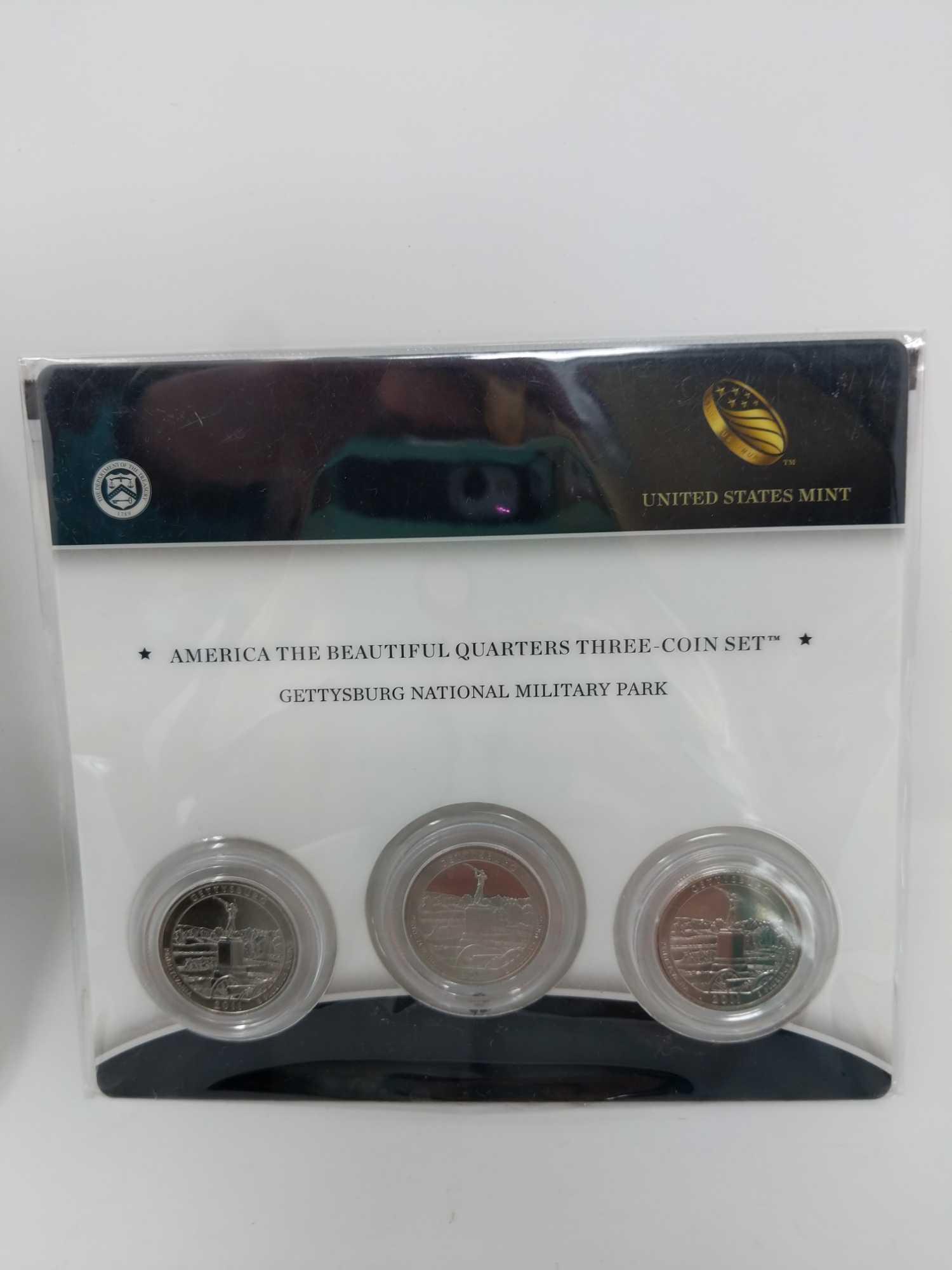 (5) 2011 State quarter sets- Philadelphia &, Denver UNC, San Francisco, proof