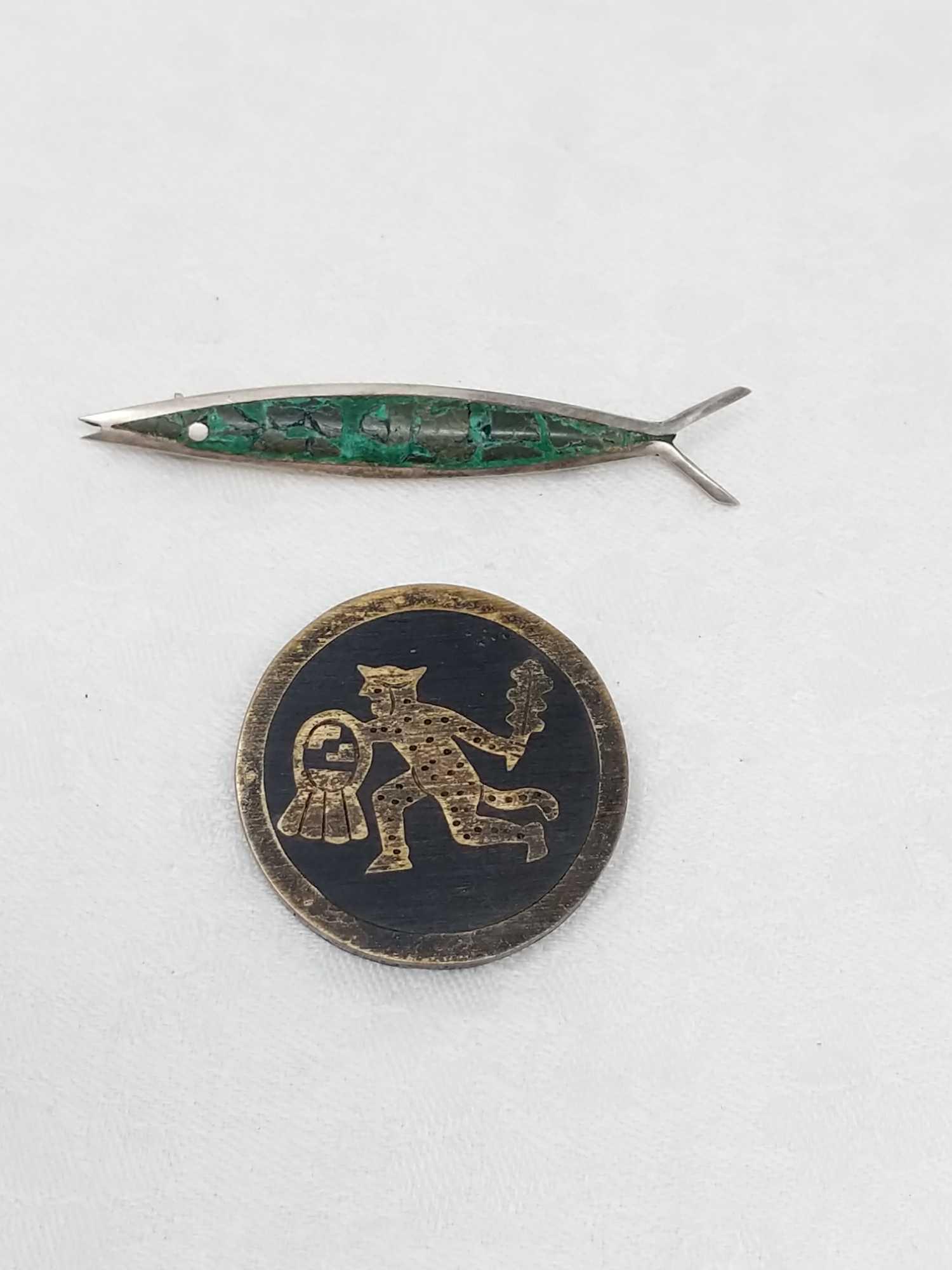 Two Mexican Sterling Brooches