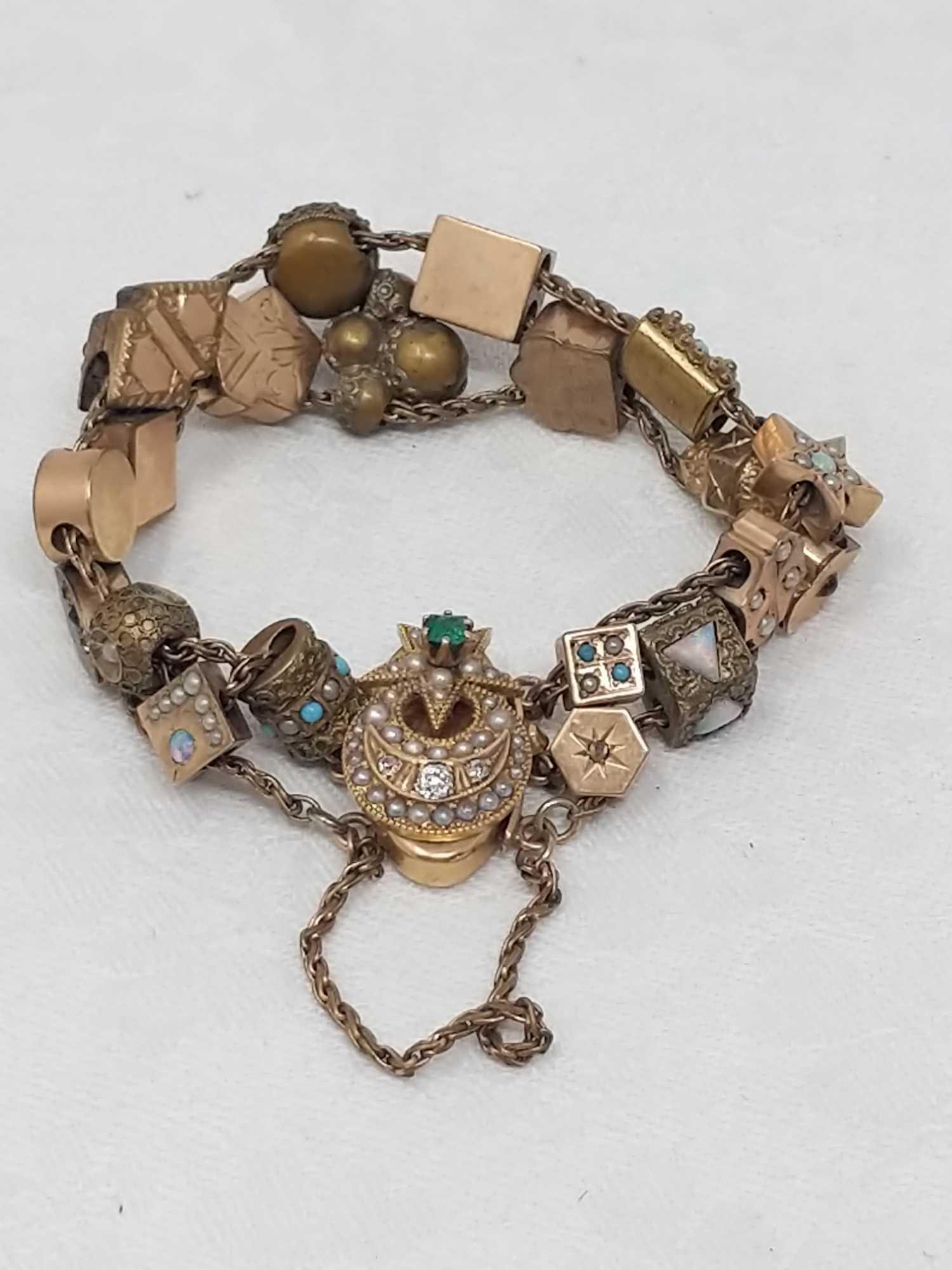 Victorian Bracelet Constructed from Slides