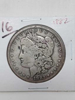 Morgan dollars: 1882, 1882S VG-F