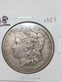 Morgan dollars: 1888, 89, 90O F-VF