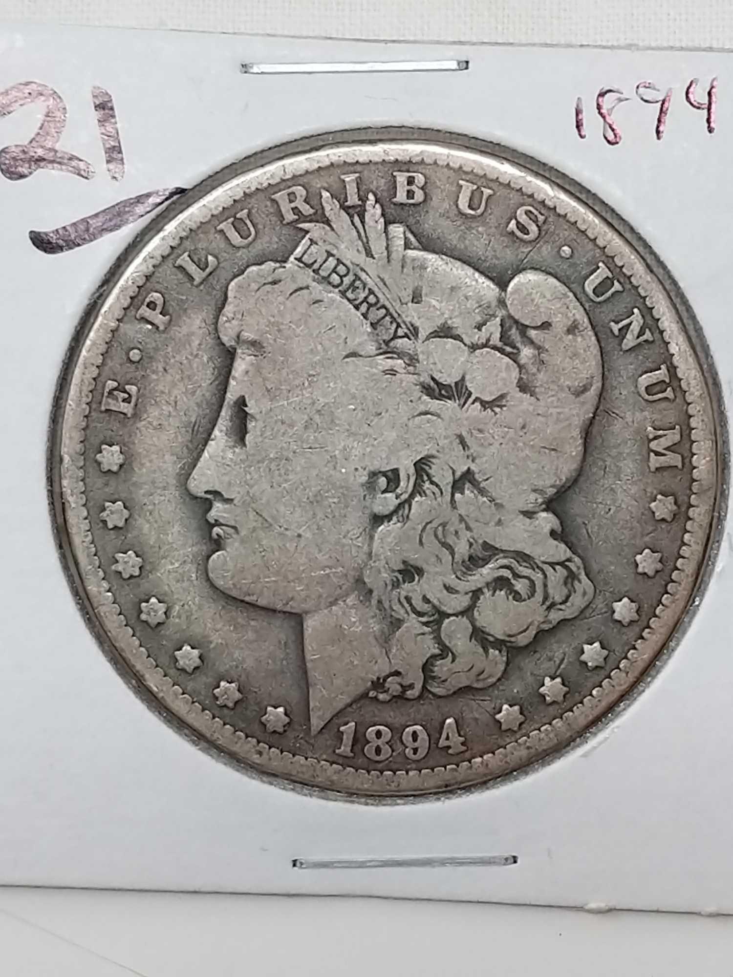 Morgan dollars: 1894O, 97O, 99O G-VG