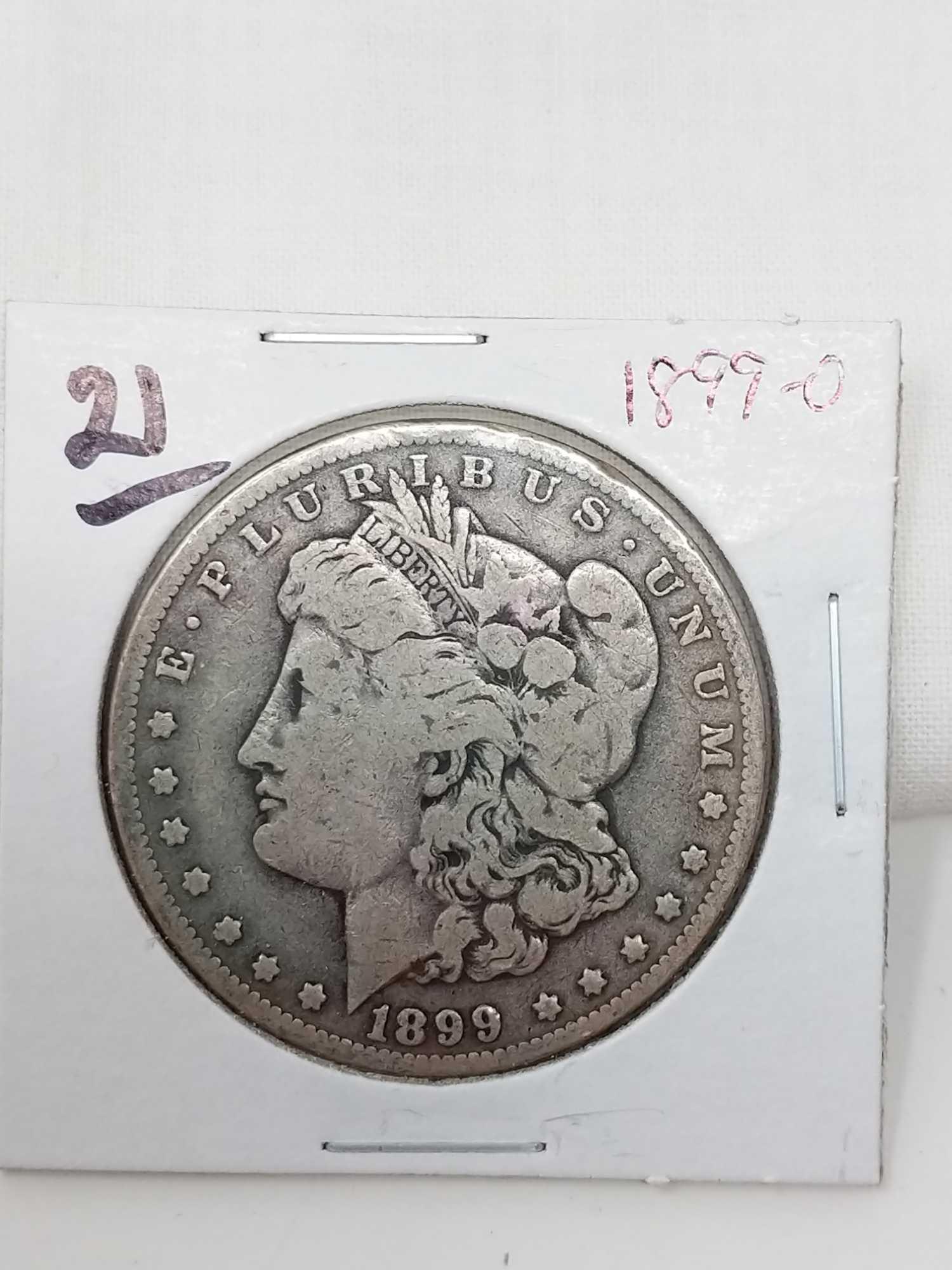 Morgan dollars: 1894O, 97O, 99O G-VG