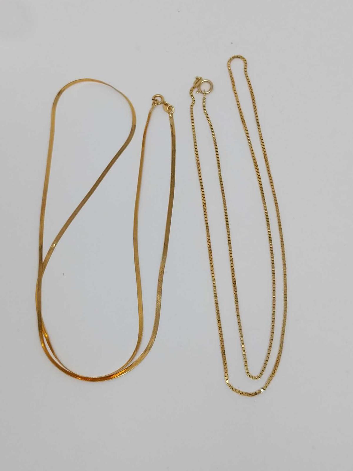 Two Gold Necklace Chains