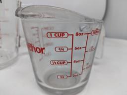Three Glass Measuring Cups