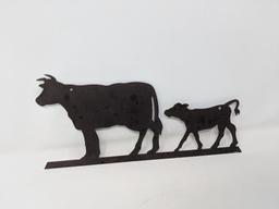 Metal Cow & Calf Silhouette