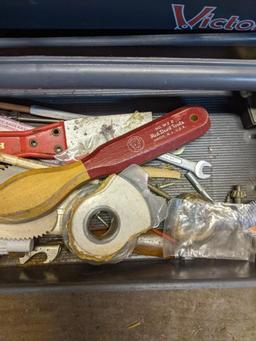 Plastic Tool Box and Contents