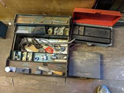 Tool Boxes with Contents and Craftsman Soldering Gun