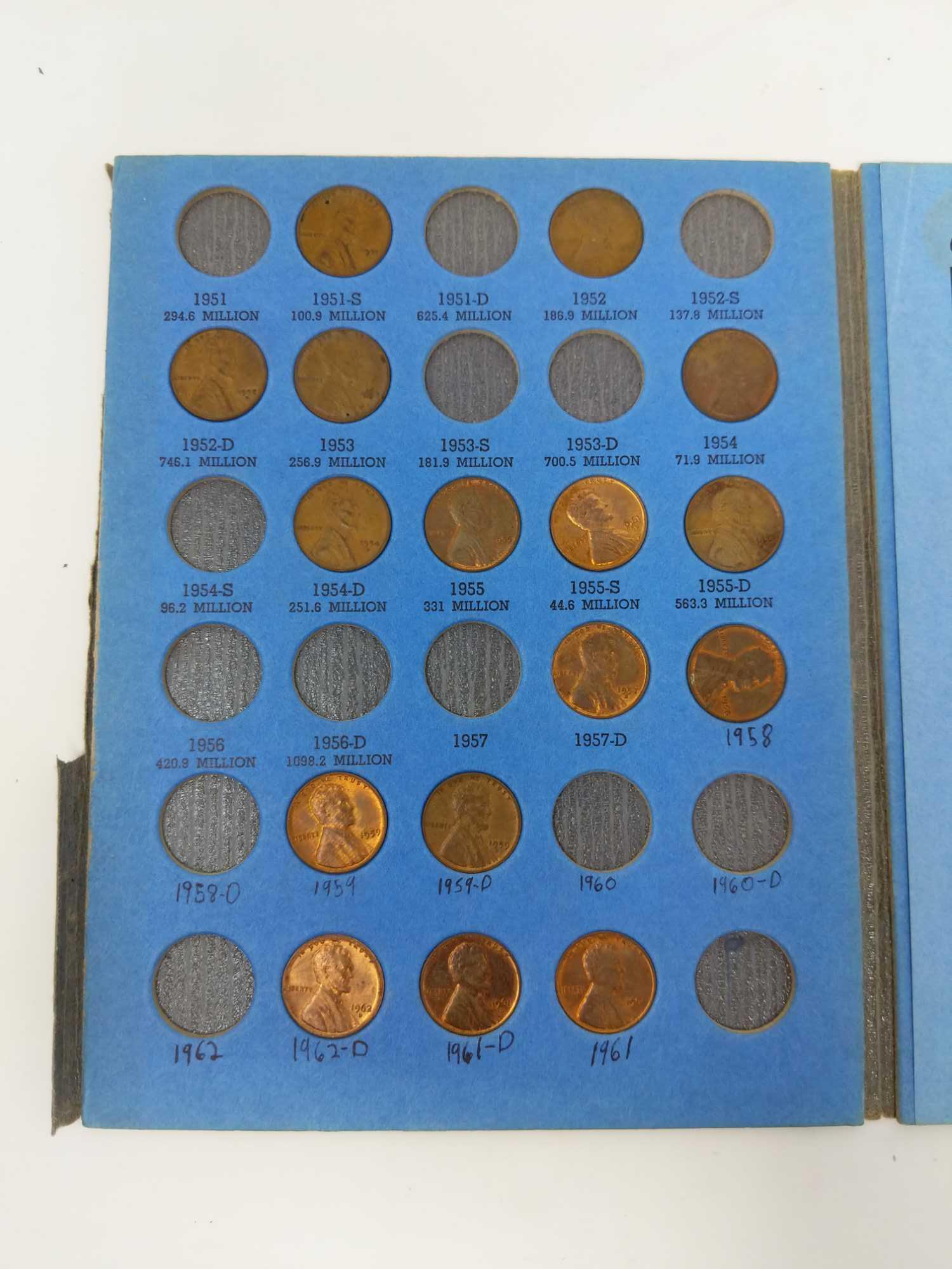 5 Lincoln Cent Part Sets; 225 Wheats